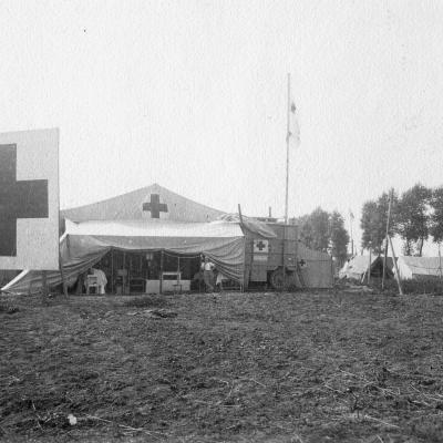A mobile field hospital
