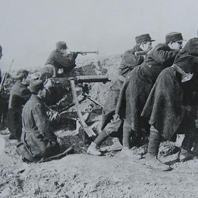Mitrailleur en position proche de l’Yser