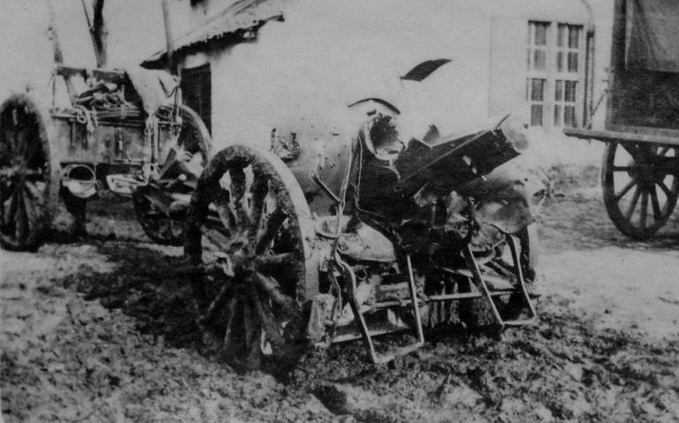 10.5cm gun of type Krupp used by the Belgian army