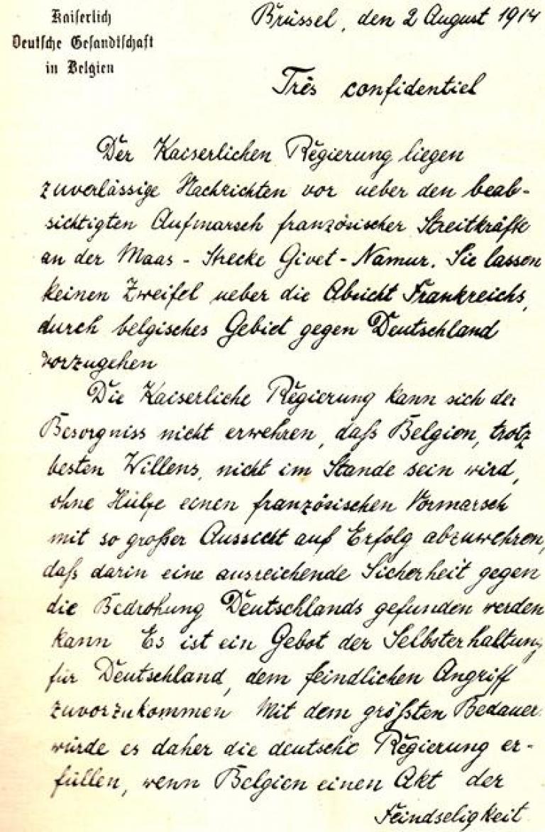 L’ultimatum allemand